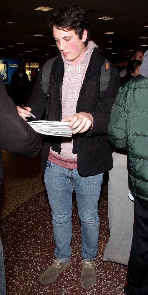 Miles Teller;<br>Celebrities Arrive at Salt Lake City International Airport for The 2013 Sundance Film Festival