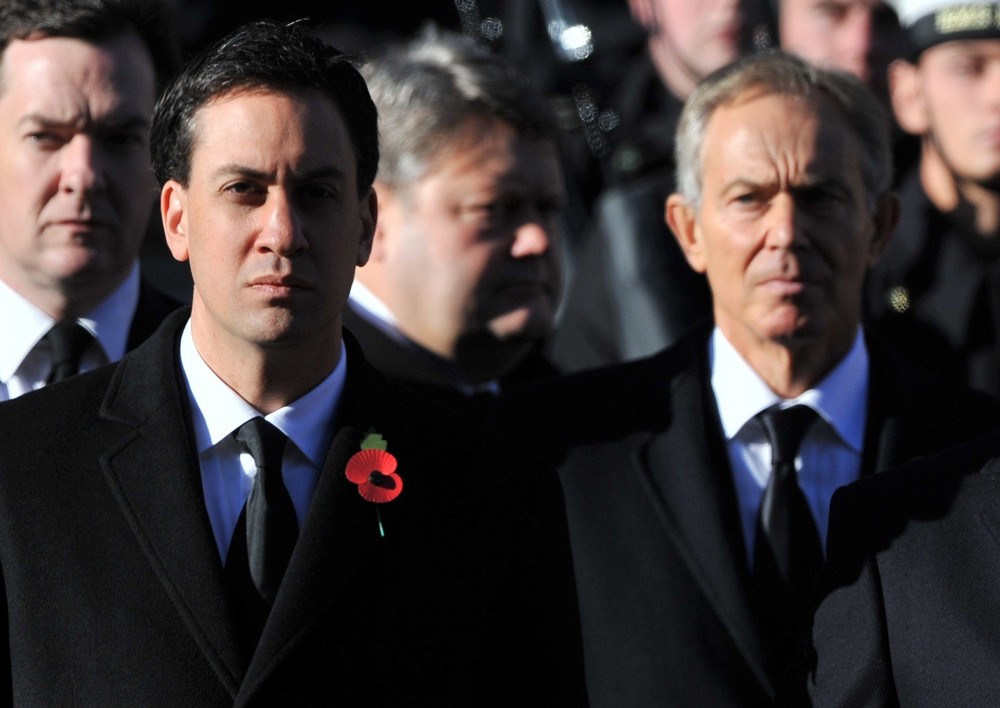 Ed Miliband;Tony Blair;<br>Sunday Commemorating Sacrifices of The Armed Forces