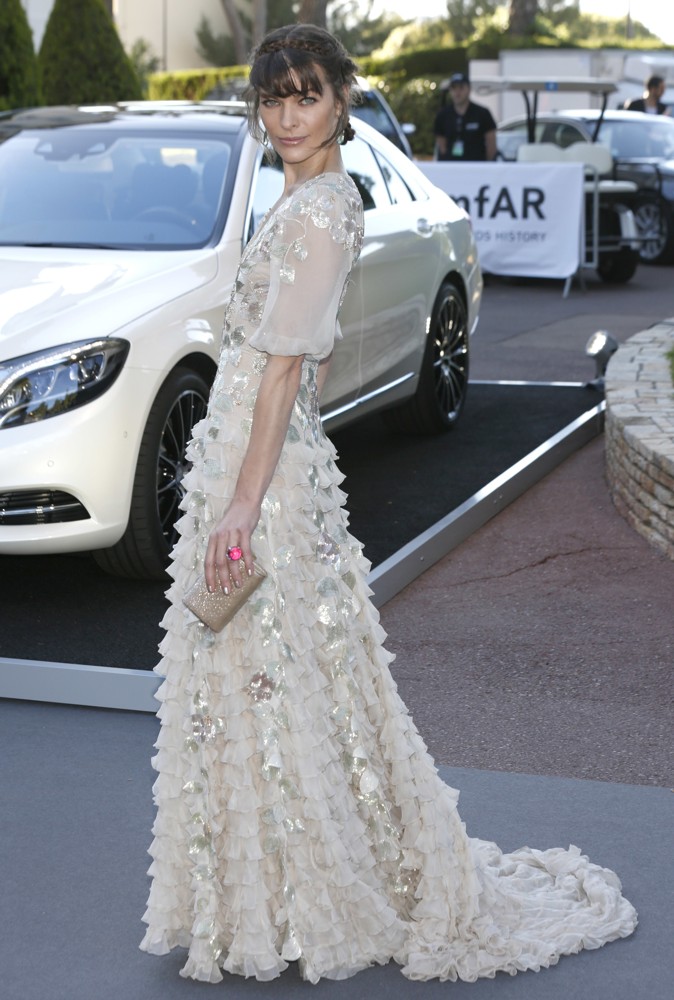 Milla Jovovich;<br>66th Cannes Film Festival - amfAR's 20th Annual Cinema Against AIDS - Arrivals