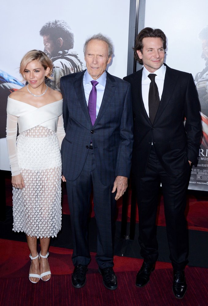 Sienna Miller;Clint Eastwood;Bradley Cooper;<br>Premiere of American Sniper - Red Carpet Arrivals