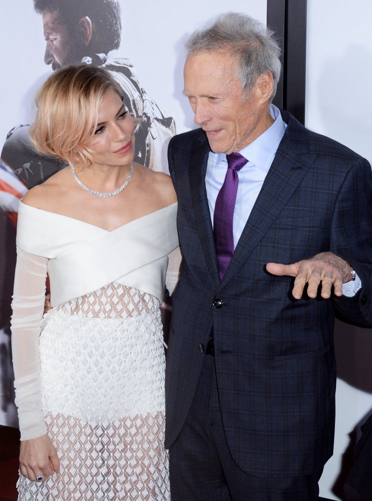 Sienna Miller;Clint Eastwood;<br>Premiere of American Sniper - Red Carpet Arrivals
