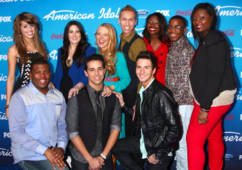 Angie Miller;Kree Harrison;Janelle Arthur;Devin Velez;Amber Holcomb;Burnell Taylor;Candice Glover;Curtis Finch Jr.;Lazaro Arbos;Paul Jolley;<br>FOX's American Idol Finalists Party