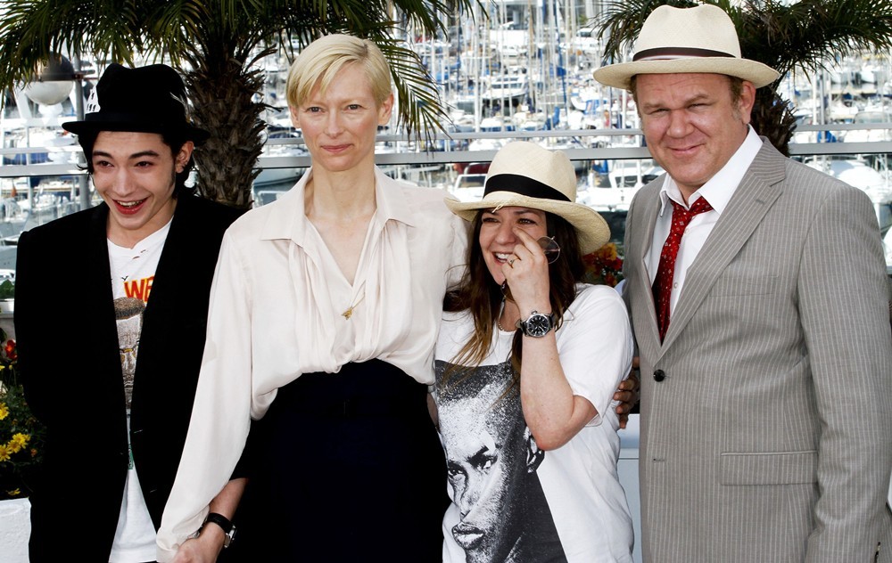 Ezra Miller;Tilda Swinton;Lynne Ramsay;John C. Reilly;<br>2011 Cannes International Film Festival - Day 2 - We Need to Talk About Kevin - Photocall
