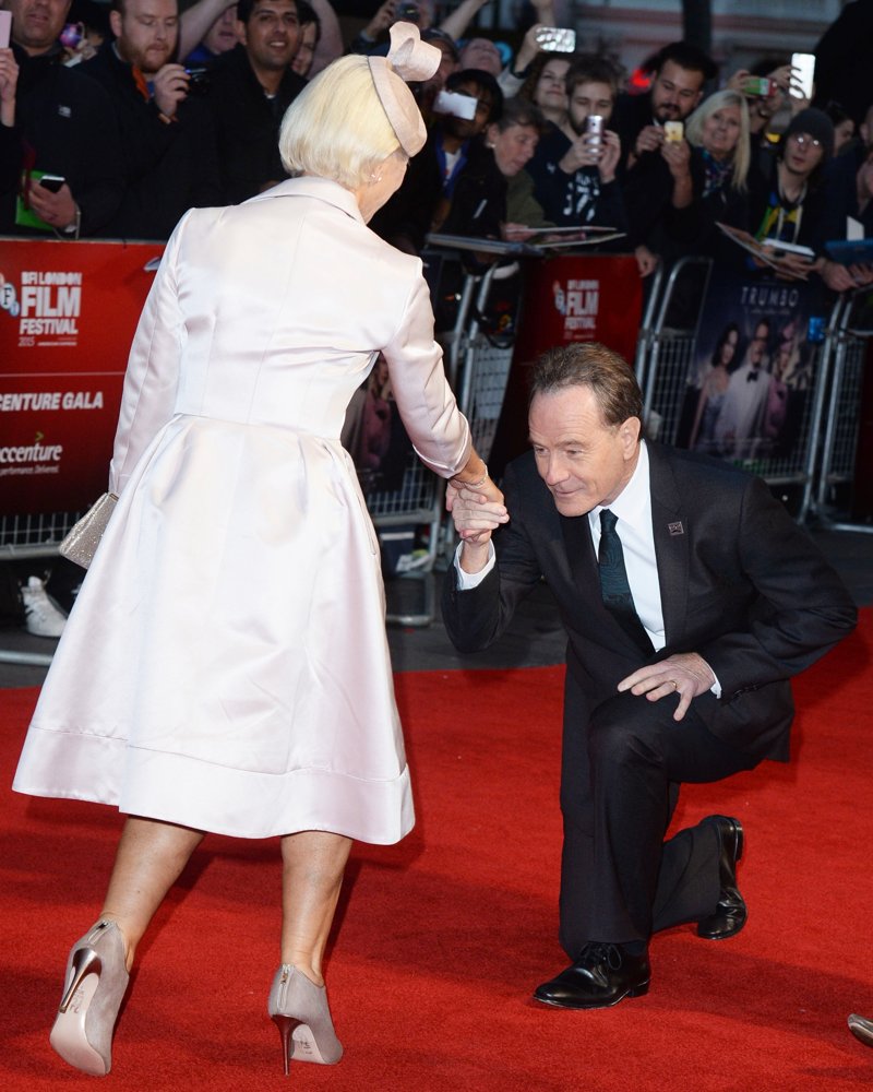 Helen Mirren;Bryan Cranston;<br>BFI London Film Festival 2015 - Trumbo Premiere - Arrivals