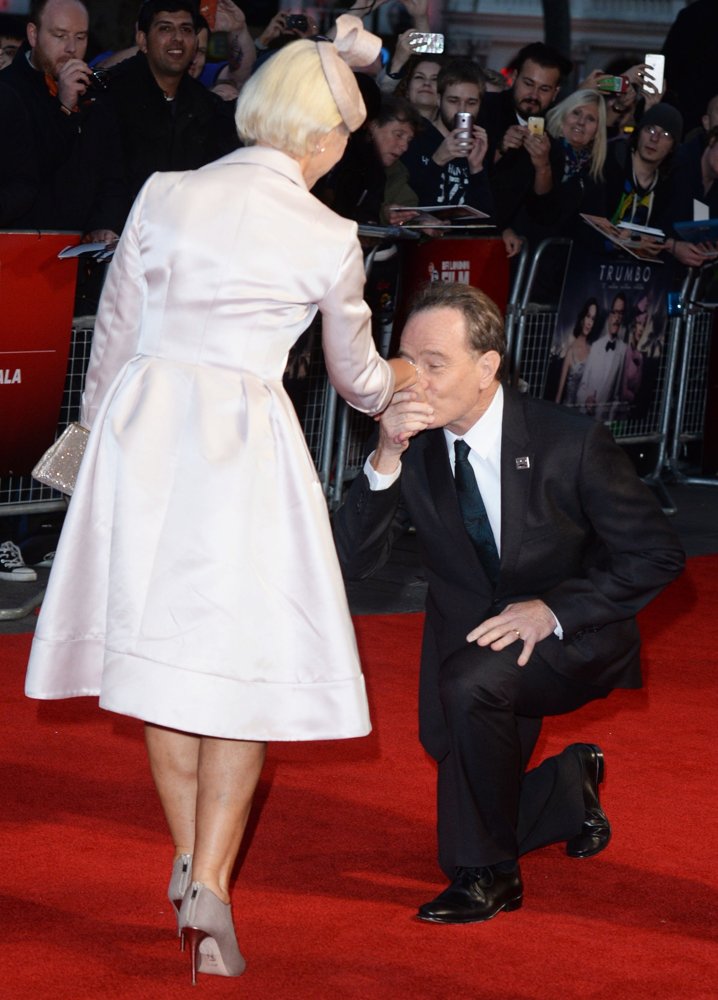 Helen Mirren;Bryan Cranston;<br>BFI London Film Festival 2015 - Trumbo Premiere - Arrivals