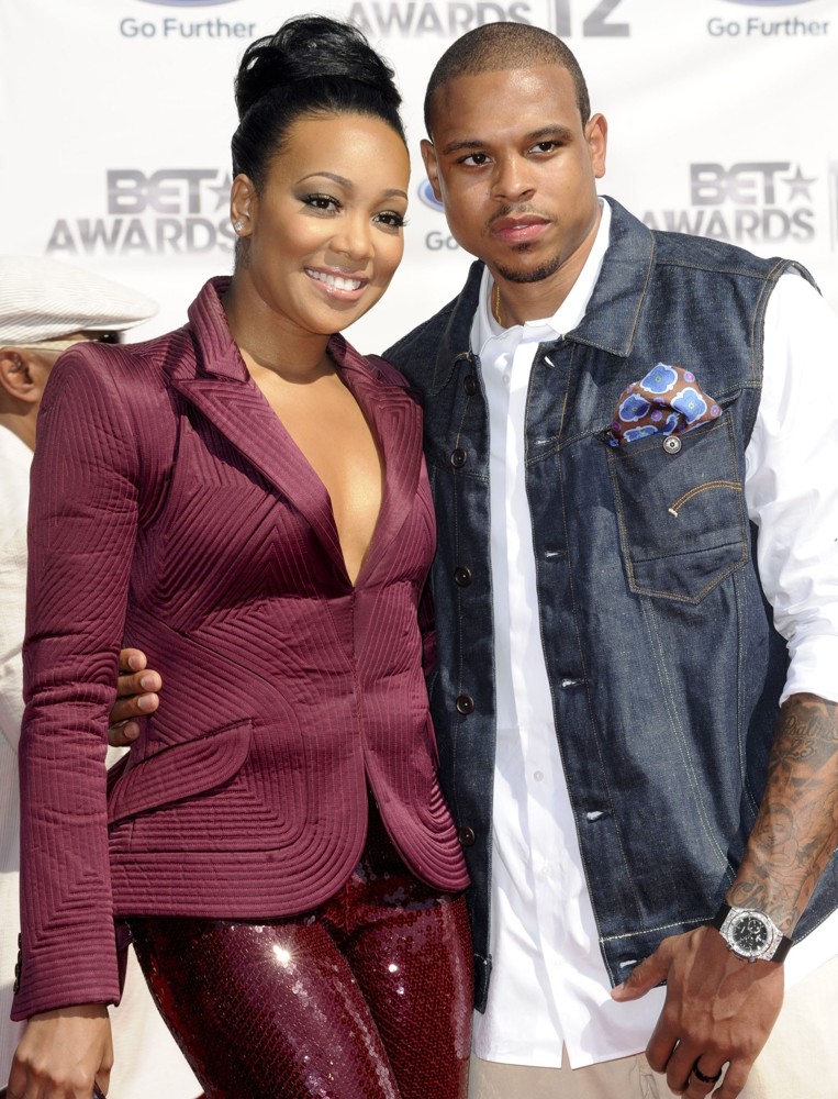 Monica;Shannon Brown;<br>The BET Awards 2012 - Arrivals