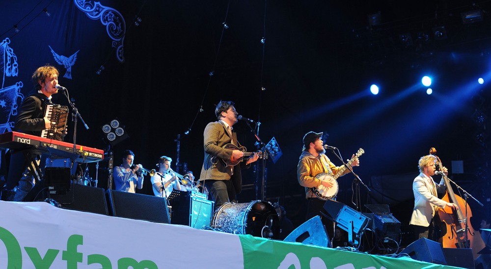 Mumford & Sons;<br>The 2011 Glastonbury Music Festival - Day 1 - Performances