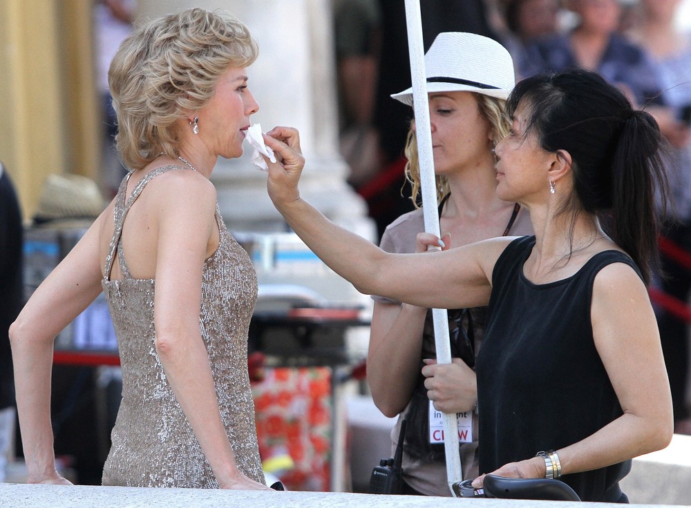Naomi Watts;<br>Naomi Watts Dressed as Princess Diana Shooting Caught in Flight