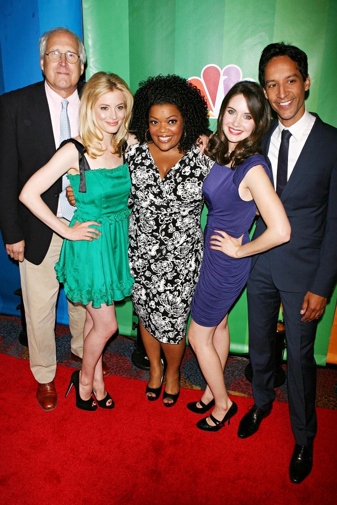Chevy Chase;Yvette Nicole Brown;Gillian Jacobs;Alison Brie;<br>2010 NBC Upfront Presentation