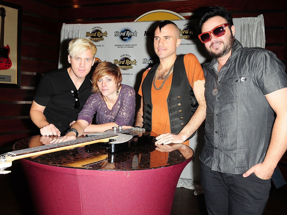 Neon Trees;<br>Neon Trees Donate Sign Bass Guitar Memorabilia to Hard Rock Hotel