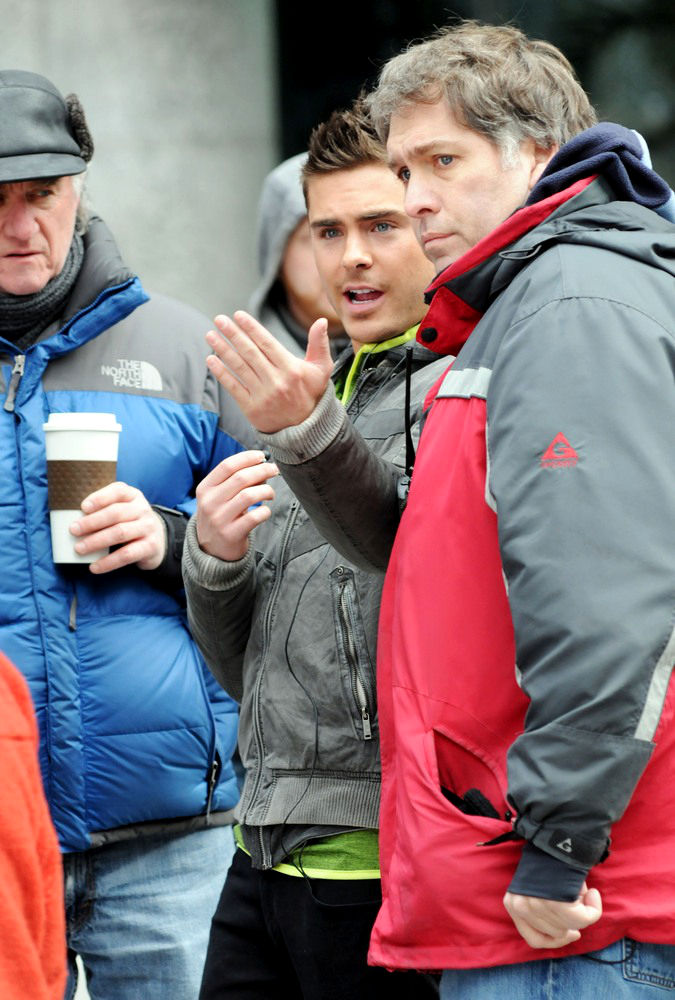 Zac Efron;<br>On The Set of New Film 'New Year's Eve'