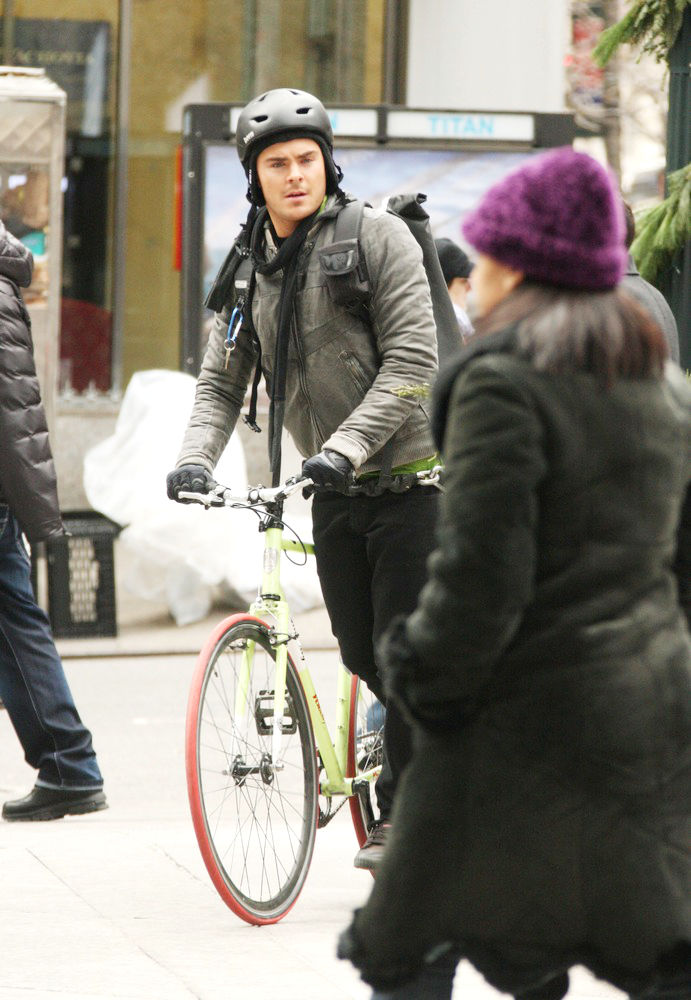 Zac Efron;<br>On The Set of New Film 'New Year's Eve'