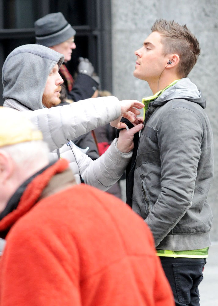 Zac Efron;<br>On The Set of New Film 'New Year's Eve'