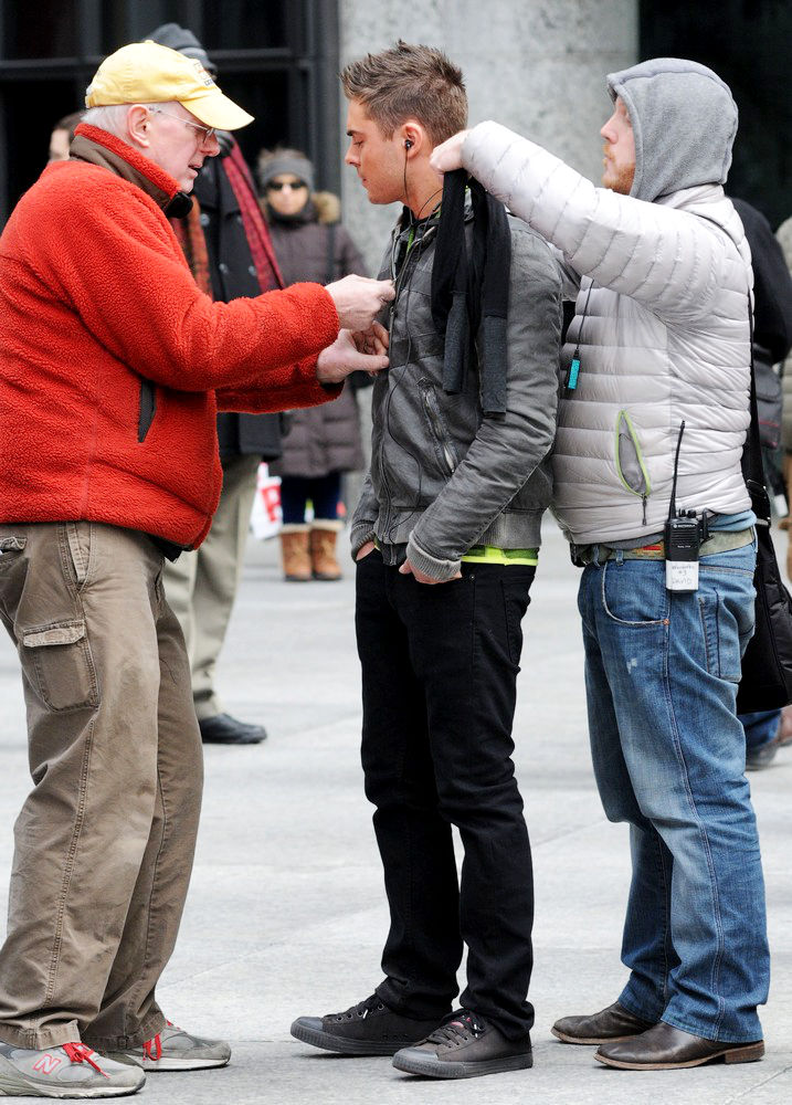 Zac Efron;<br>On The Set of New Film 'New Year's Eve'