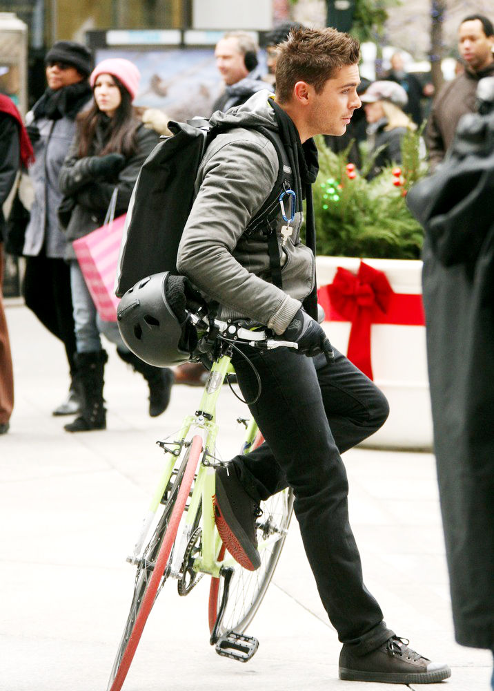 Zac Efron;<br>On The Set of New Film 'New Year's Eve'