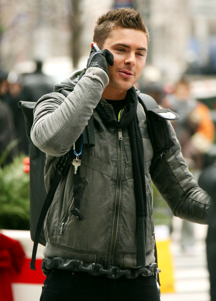 Zac Efron;<br>On The Set of New Film 'New Year's Eve'