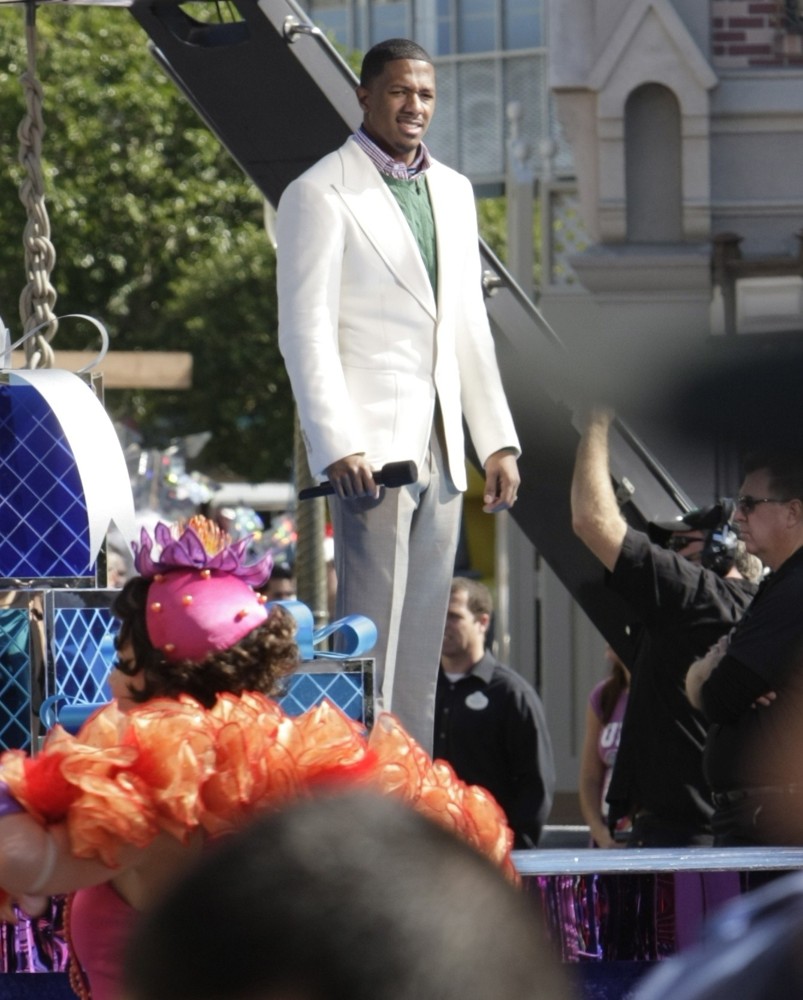 Nick Cannon;<br>Nick Cannon Filming for The Christmas Day Parade at Disneyland