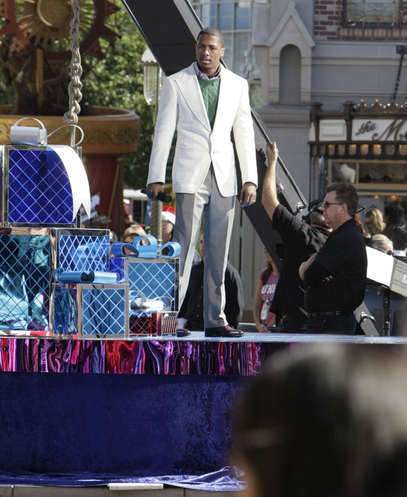 Nick Cannon;<br>Nick Cannon Filming for The Christmas Day Parade at Disneyland