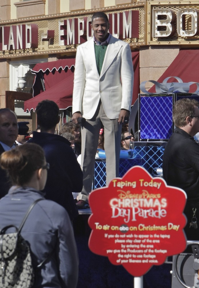 Nick Cannon;<br>Nick Cannon Filming for The Christmas Day Parade at Disneyland