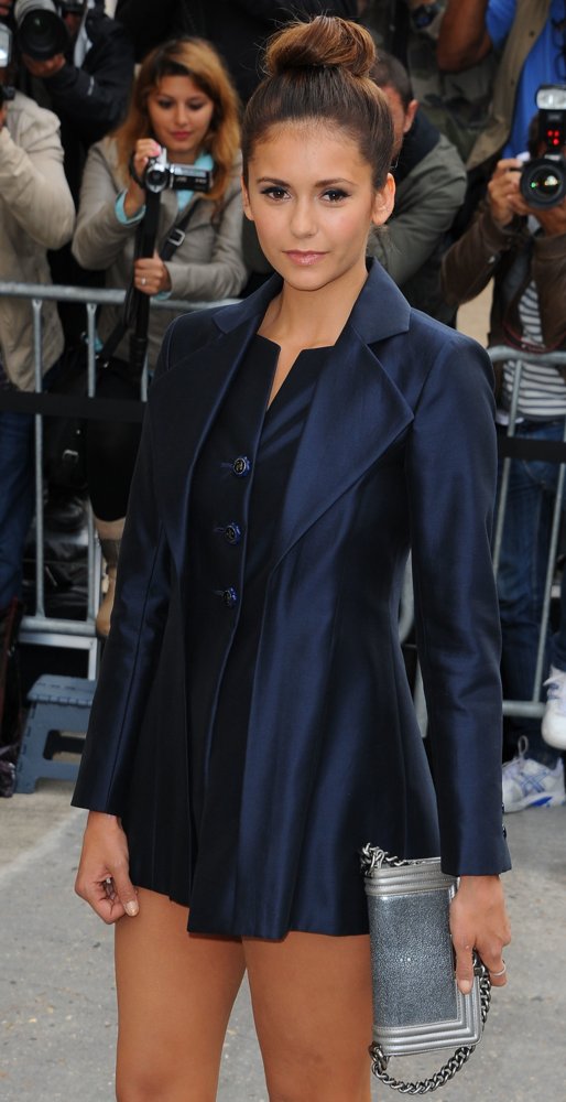 Nina Dobrev;<br>Paris Fashion Week Haute Couture Fall-Winter 2014-2015 - Chanel - Outside Arrivals