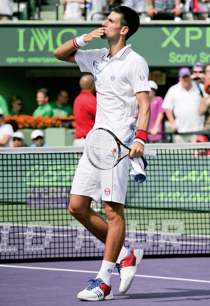 Novak Djokovic;<br>The Men's Final on Day 14 of The Sony Ericsson Open
