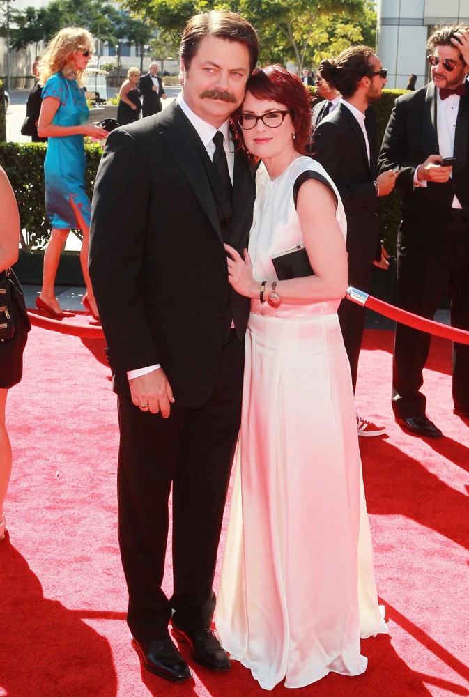 Nick Offerman;Megan Mullally;<br>2012 Creative Arts Emmy Awards - Arrivals