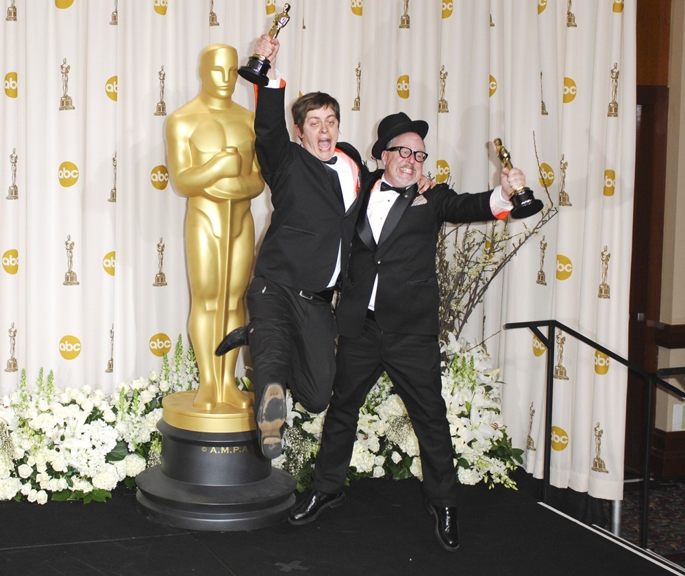 Brandon Oldenburg;William Joyce;<br>84th Annual Academy Awards - Press Room