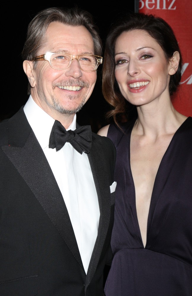 Gary Oldman;Alexandra Edenborough;<br>The 23rd Annual Palm Springs International Film Festival Awards Gala - Arrivals