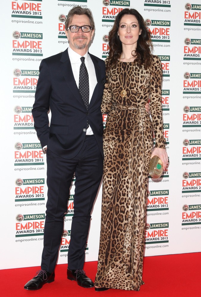 Gary Oldman;Alexandra Edenborough;<br>The Empire Film Awards 2012 - Arrivals