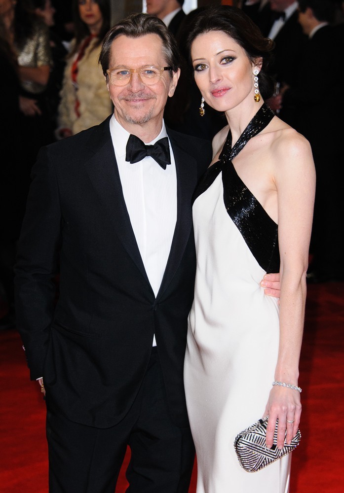 Gary Oldman;Alexandra Edenborough;<br>Orange British Academy Film Awards 2012 - Arrivals