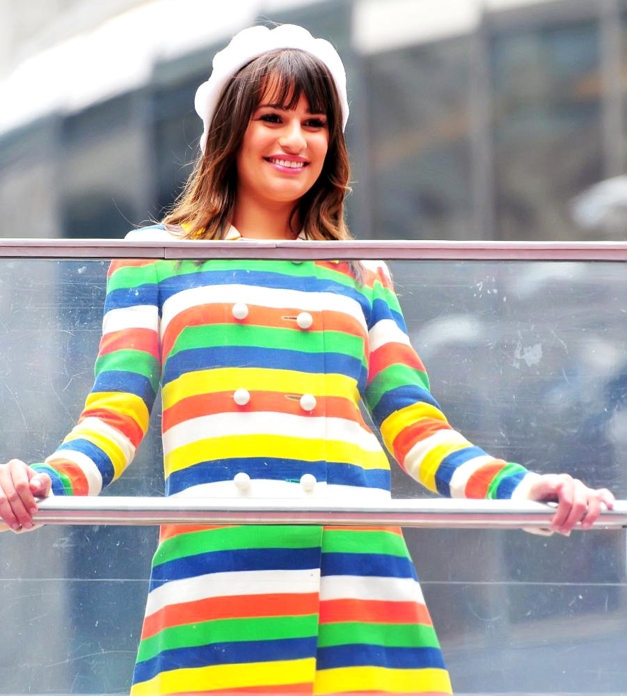 Lea Michele;<br>On The Set of 'Glee'