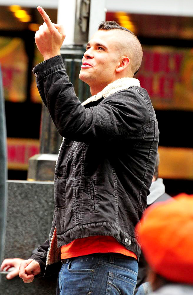 Mark Salling;<br>On The Set of 'Glee'