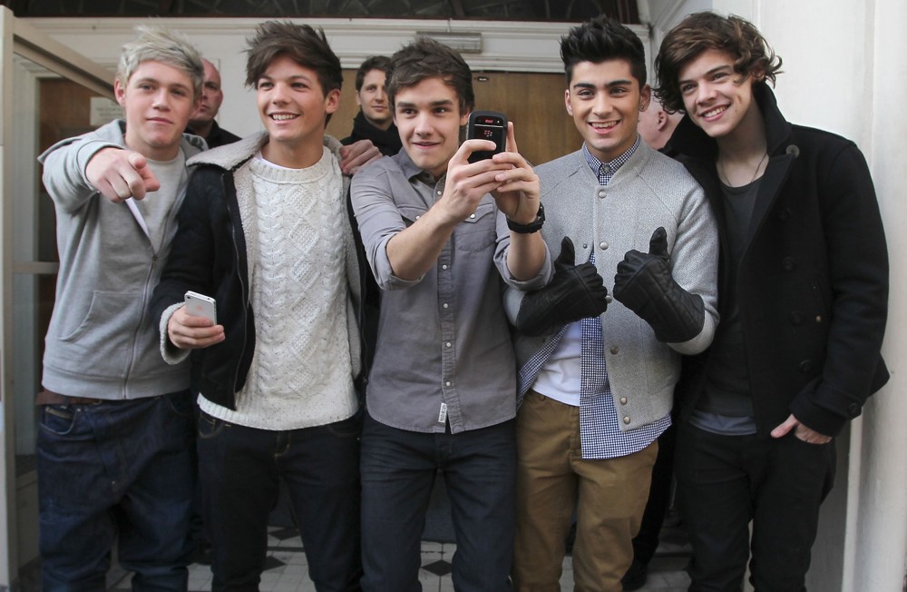 One Direction;<br>Celebrities at The BBC Radio 1 Studios for Chris Moyles' Birthday Show