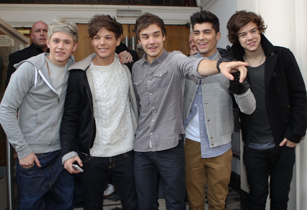 One Direction;<br>Celebrities at The BBC Radio 1 Studios for Chris Moyles' Birthday Show