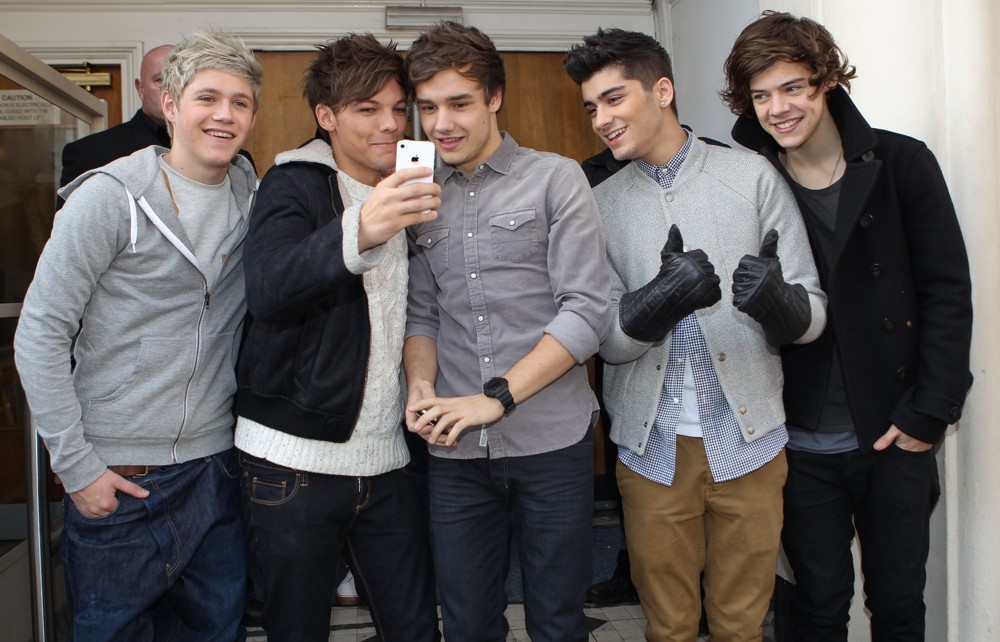 One Direction;<br>Celebrities at The BBC Radio 1 Studios for Chris Moyles' Birthday Show