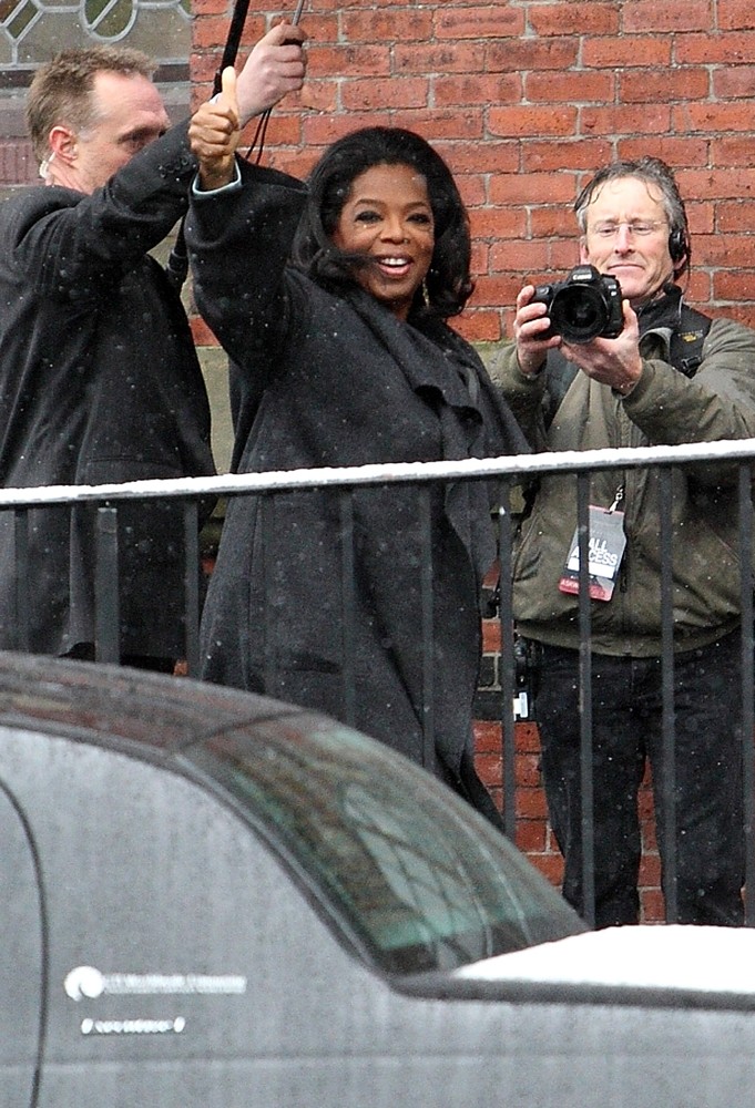Oprah Winfrey;<br>Oprah Winfrey Arriving at Harvard University for The Launch of The Born This Way Foundation