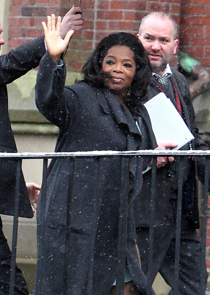 Oprah Winfrey;<br>Oprah Winfrey Arriving at Harvard University for The Launch of The Born This Way Foundation