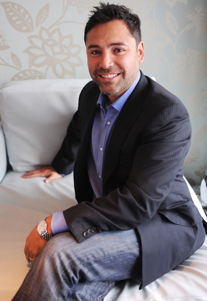 Oscar De La Hoya;<br>The Boxing Legend Posing at A Venue in Leicester Square