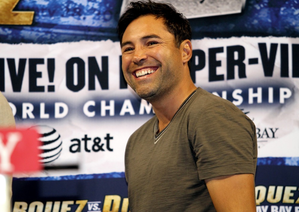 Oscar De La Hoya;<br>Juan Manuel Marquez and Juan Diaz Weigh-in