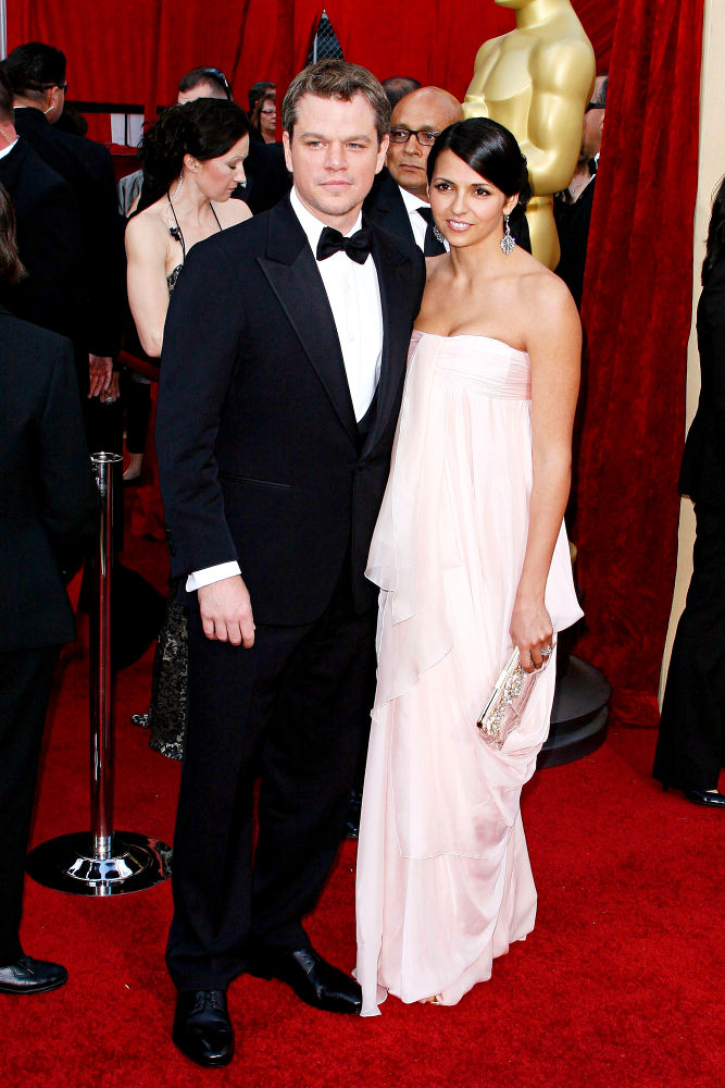 Matt Damon;Luciana Barroso;<br>The 82nd Annual Academy Awards (Oscars) - Arrivals