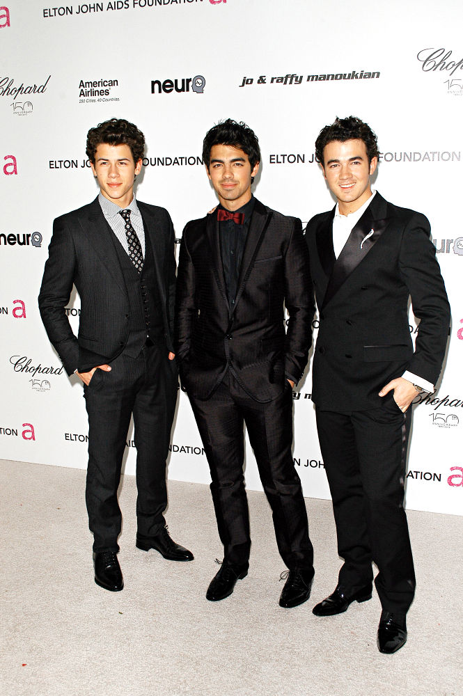 Jonas Brothers;<br>18th Annual Elton John AIDS Foundation Academy Awards (Oscars) Viewing Party - Arrivals