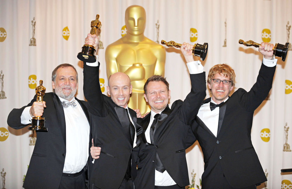 Joe Letteri;Stephen Rosenbaum;Richard Baneham;Andrew R. Jones;<br>The 82nd Annual Academy Awards (Oscars) - Press Room