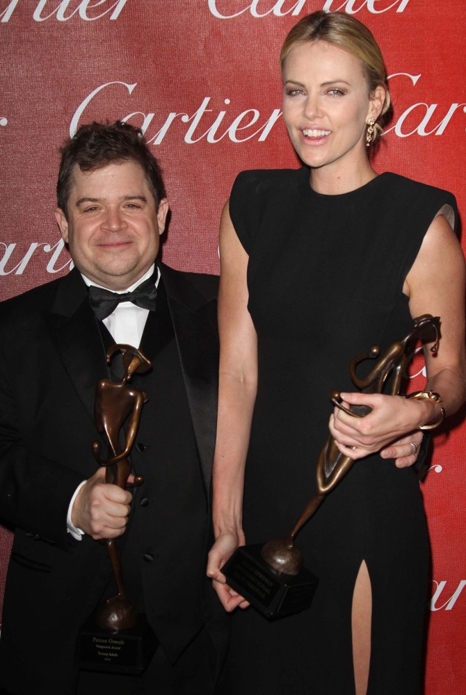 Patton Oswalt;Charlize Theron;<br>The 23rd Annual Palm Springs International Film Festival Awards Gala - Press Room