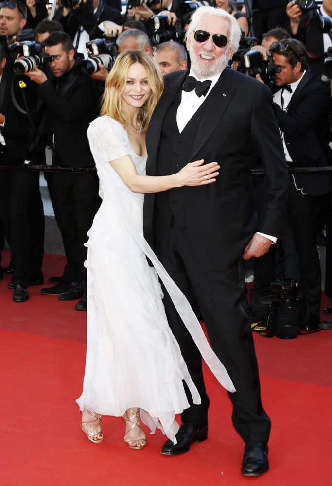 Vanessa Paradis, Donald Sutherland<br>69th Cannes Film Festival - The Last Face Premiere - Arrivals