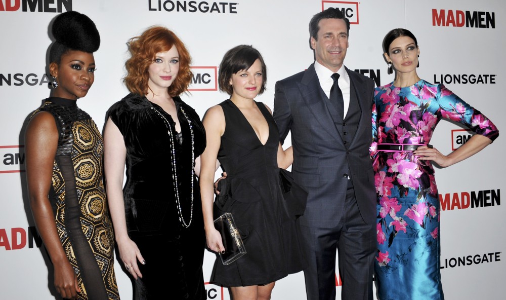 Teyonah Parris;Christina Hendricks;Elisabeth Moss;Jon Hamm;Jessica Pare;<br>AMC's Mad Men - Season 6 Premiere