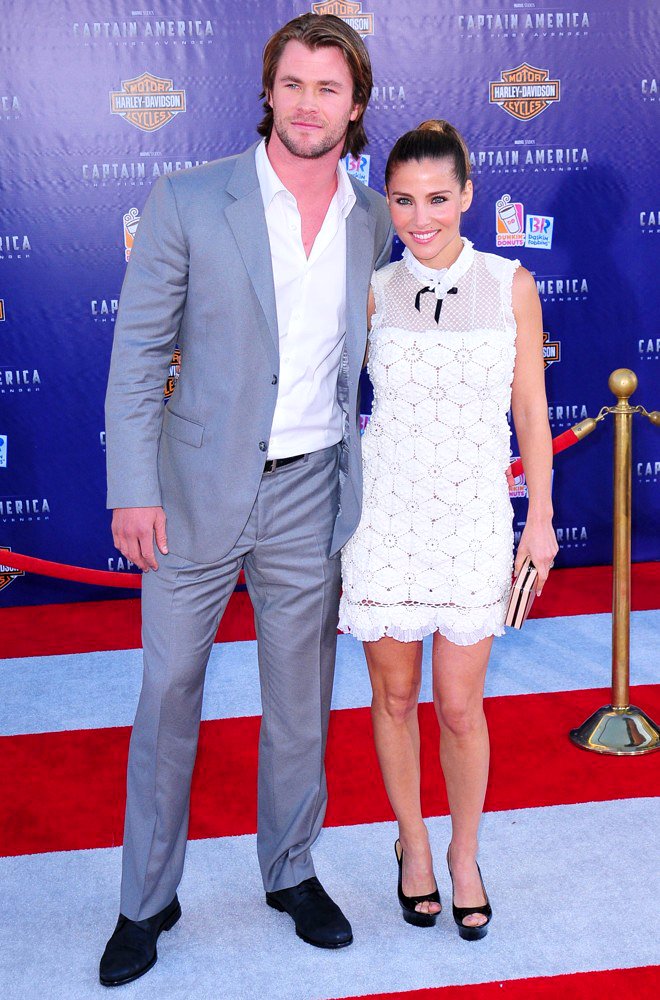 Chris Hemsworth;Elsa Pataky;<br>Los Angeles Premiere of Captain America The First Avenger - Arrivals