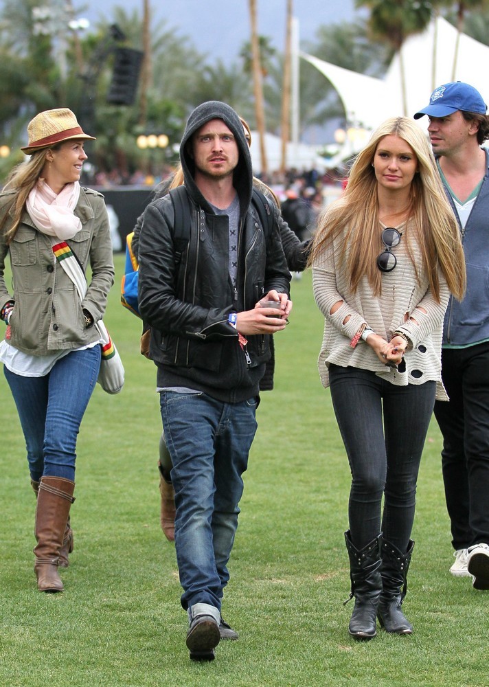 Aaron Paul;Lauren Parsekian;<br>Celebrities at The 2012 Coachella Valley Music and Arts Festival - Day 1