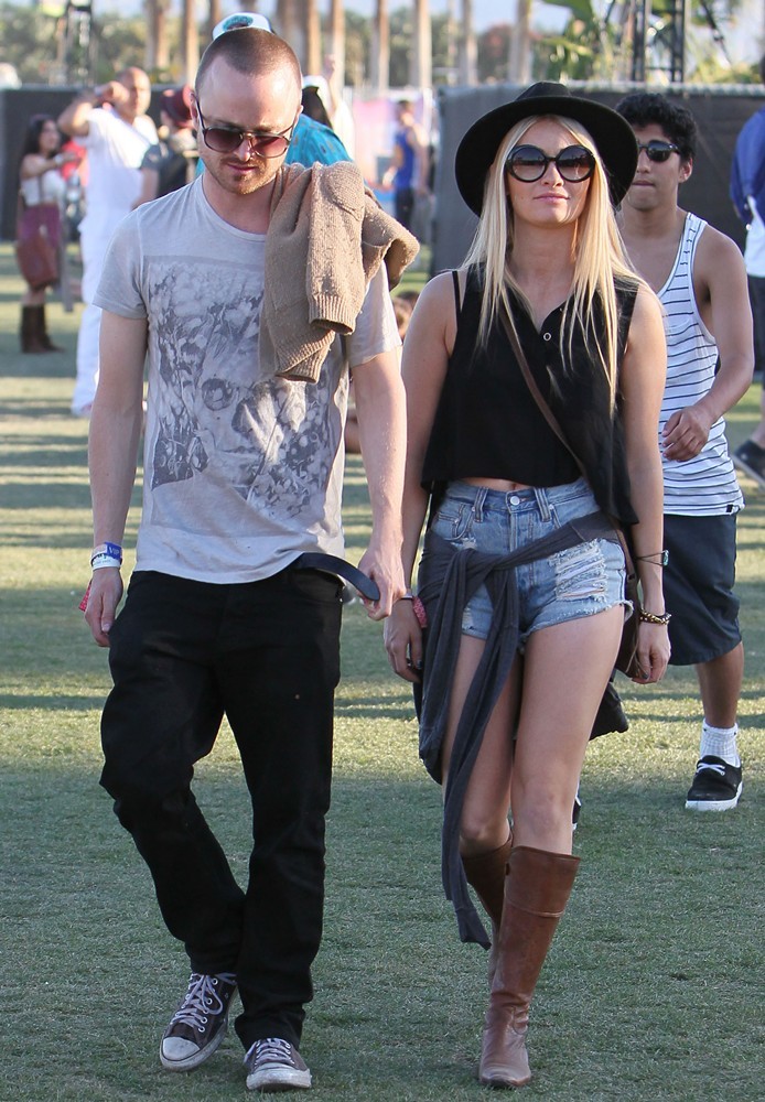 Aaron Paul;Lauren Parsekian;<br>Celebrities at The 2012 Coachella Valley Music and Arts Festival - Day 3