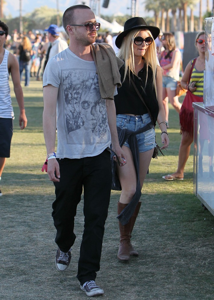 Aaron Paul;Lauren Parsekian;<br>Celebrities at The 2012 Coachella Valley Music and Arts Festival - Day 3