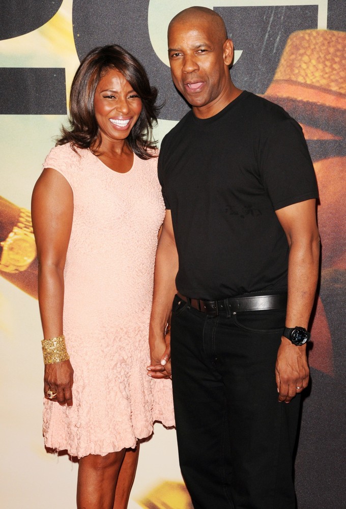 Pauletta Pearson;Denzel Washington;<br>World Premiere of 2 Guns - Arrivals